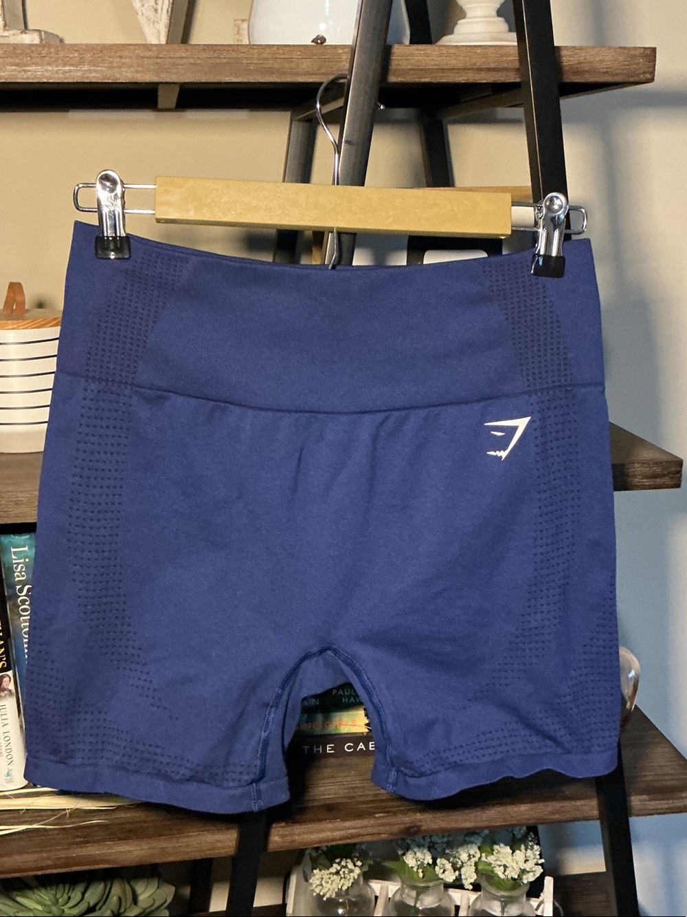 Gymshark Women’s Navy Seamless High-Waist Bike Shorts